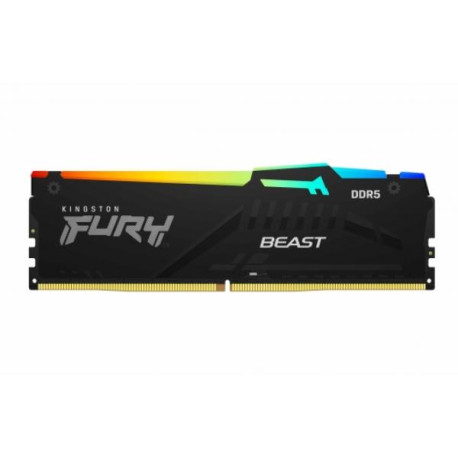 Kingston 64GB 5200MTs DDR5 CL40 DIMM (Kit of 2) FURY Beast RGB