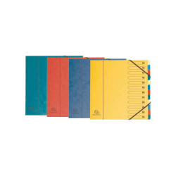 Classificatore numerico 1/12 Nature Future - 12 scomparti - 24x32 cm - colori assortiti - Exacompta
