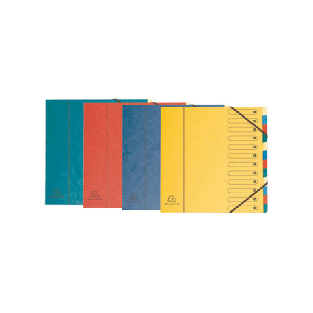Classificatore numerico 1/12 Nature Future - 12 scomparti - 24x32 cm - colori assortiti - Exacompta