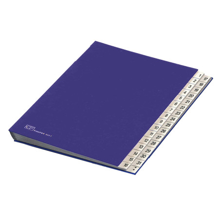 Classificatore numerico 1/31 - 643D - 24x34 cm - blu - Fraschini