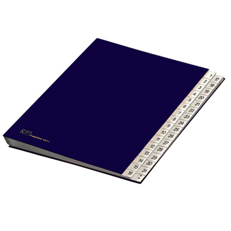 Classificatore numerico 1/31 - 643E - 24x34 cm - blu - Fraschini