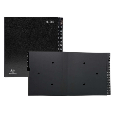 Classificatore numerico 1/31 Ordonator - 25x33 cm - nero - Exacompta