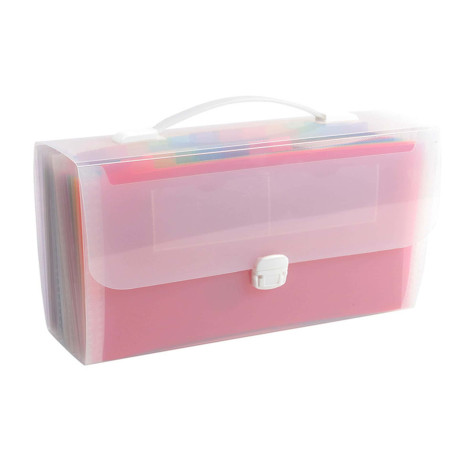 Classificatore valigetta con maniglia - cristallo - 33x29cm - 24 tasche - Exacompta