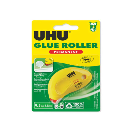 Colla a nastro Dry&Clean Roller - permanente - 6,5 mm x 8,5 m - UHU