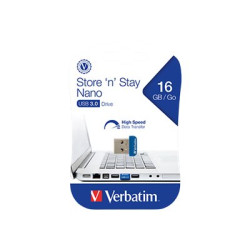 Verbatim Store 'n' Stay NANO - Chiavetta USB - 16 GB - USB 3.0 - blu