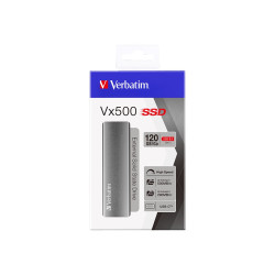 Verbatim Vx500 - SSD - 480 GB - esterno (portatile) - USB 3.1 Gen 2 (USB-C connettore) - grigio spazio
