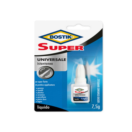 Colla istantanea universale Super - 7,5 gr - trasparente - Bostik