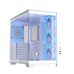ASUS A32 Plus TG ARGB White, Midi Tower, PC, Bianco, ATX, micro ATX, Mini-ITX, Metallo, Gaming