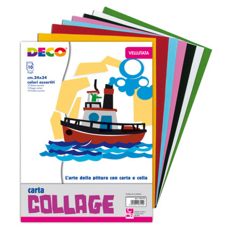 Album collage 710/10 - 24 x 34 cm - 10 fogli - carta velluto - 130 gr - DECO