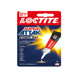 Colla Super Attak Power Gel - 3 gr - trasparente - Loctite