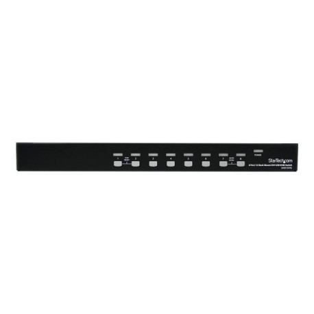 StarTech.com Switch KVM DVI USB a 8 porte montabile a rack 1U - Switch KVM - 8 x KVM port(s) - 1 utente locale - montabile su r