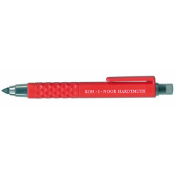 Portamine - mina 5,6mm - in plastica con clip - fusto rosso - Koh.I.Noor