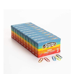 Leone Dell'Era Fermagli colorati metallizzati N3 Confezione da 10 scatole x100 fermagli ciascuna