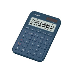 Calcolatrice da tavolo Casio MS-20YC-NY-W-EP con display a 12 cifre e alimentazione solare/batteria.