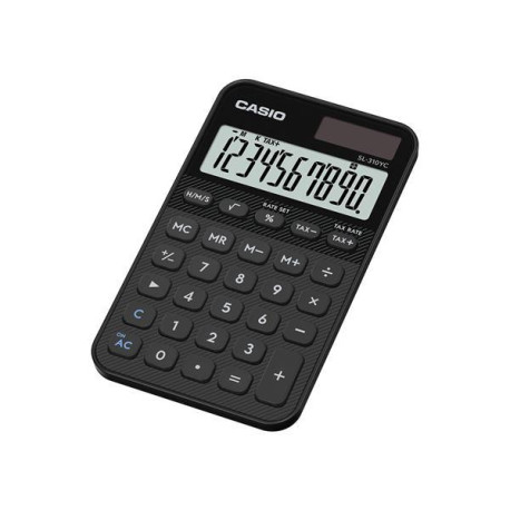 Calcolatrice tascabile Casio SL-310YC-BK-W-EP con display a 10 cifre