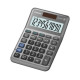 Casio MS-100FM calcolatrice da tavolo con design in metallo. Funzioni disponibili: tasto +/-, tasto doppio zero. Alimentazione 