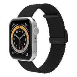 Celly WBANDBRAIDEDBK, Cinturino per orologio, Apple, Watch 42, Watch44, Watch 45 mm, Nero, 1 pz