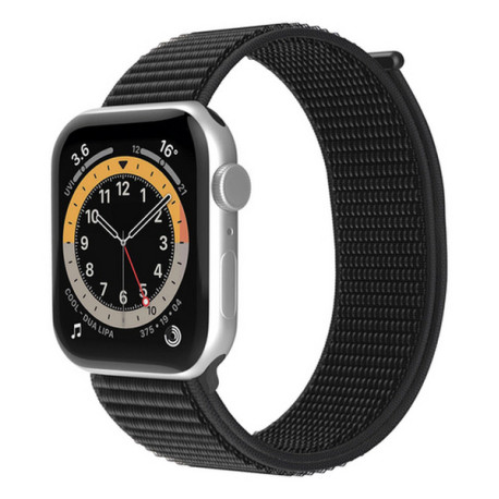 Celly WBANDSTRAPBK, Cinturino per orologio, Apple, Watch 42, Watch 44, Watch 45 mm, Nero, 1 pz