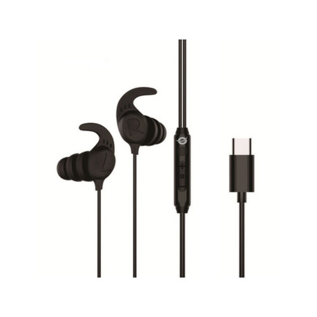 Conceptronic BRENDAN05B, Cablato, Musica e Chiamate, 20 - 20000 Hz, 15 g, Auricolare, Nero