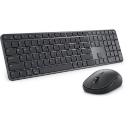 DELL Pro 7 Slim KM726, Wireless, RF senza fili + Bluetooth, Tasto con meccanismo a forbici, QWERTY, Nero, Mouse incluso