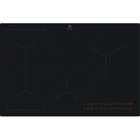Electrolux Piano Induzione Bridge Matt 80 Cm EIV83443CT MADE IN EUROPE, Nero, Da incasso, 80 cm, Piano cottura a induzione, Vet