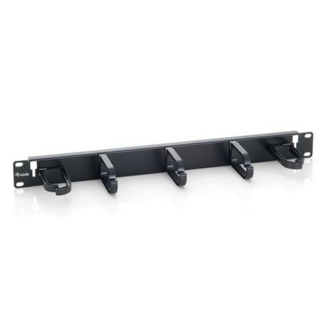 Equip 327311, Pannello di gestione del cavo, Plastica, Acciaio, Nero, 370 g