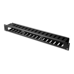 Equip 327313, Pannello di gestione del cavo, Acciaio, Nero, 1 pz, 600 g