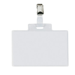 Portanome Pass 4E - clip in metallo - c/cartoncino - 11 x 7 cm - Sei Rota - conf. 100 pezzi