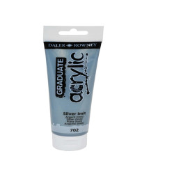 Colore acrilico fine Graduate - 120 ml - argento imitazione - Daler Rowney