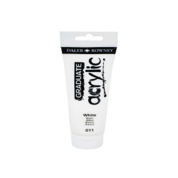 Colore acrilico fine Graduate - 120 ml - bianco - Daler Rowney