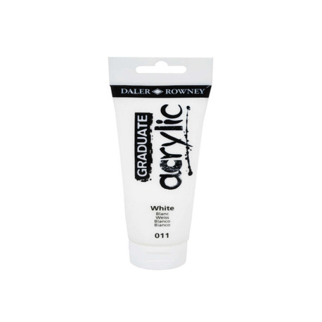 Colore acrilico fine Graduate - 120 ml - bianco - Daler Rowney