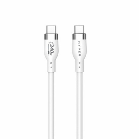 HYPER HJ4002WHGL, 2 m, USB C, USB C, USB 2.0, 0,48 Gbit/s, Bianco