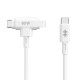 HYPER HyperJuice, 1,5 m, USB C, USB C/Lightning, USB 2.0, Bianco