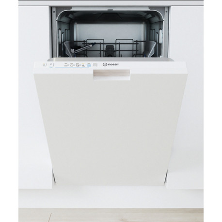 Indesit Lavastoviglie BI 45 cm classe E, 10 coperti, Push&Go, 46 dba, A scomparsa totale, Compatta (45 cm), Bianco, Pulsanti, 1
