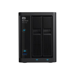 WD My Cloud PR2100 WDBBCL0200JBK - Pro Series - server NAS - 2 alloggiamenti - 20 TB - HDD 10 TB x 2 - RAID 0, 1, JBOD - RAM 4 