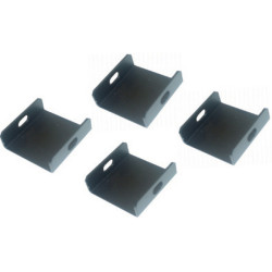 ITRack 309121, Kit di montaggio, Acciaio, Nero, 4 pz