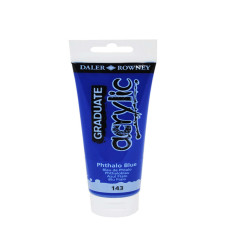 Colore acrilico fine Graduate - 120 ml - blu ftalo - Daler Rowney