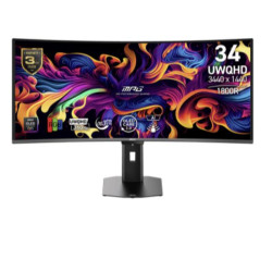 MSI MPG 341CQR QD-OLED X36, 86,4 cm (34"), 3440 x 1440 Pixel, UltraWide Quad HD, QD-OLED, 0,03 ms, Nero