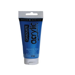 Colore acrilico fine Graduate - 120 ml - blu metal - Daler Rowney