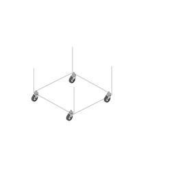 ITRack 309233, Rotelle, Grigio