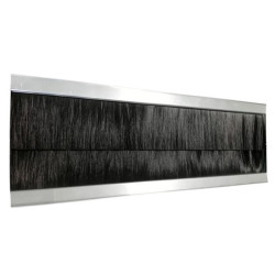 ITRack 309342, Pannello spazzolato, Alluminio, Poliammide, Nero, Argento, 2 pz