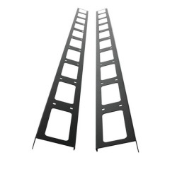 ITRack 309448, Pannello di gestione del cavo, Acciaio, Nero, 2 pz