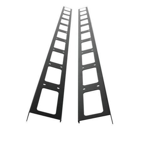 ITRack 309448, Pannello di gestione del cavo, Acciaio, Nero, 2 pz