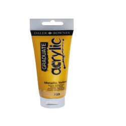 Colore acrilico fine Graduate - 120 ml - giallo metal - Daler Rowney