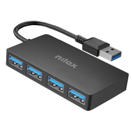 Nilox HUB USB 4 porte Nero
