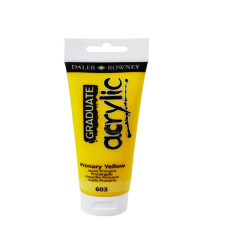 Colore acrilico fine Graduate - 120 ml - giallo primario - Daler Rowney