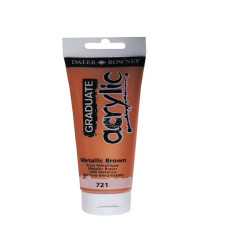 Colore acrilico fine Graduate - 120 ml - marrone metal - Daler Rowney
