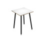 Tavolo alto Skinny Metal - 80 x 80 x 105 cm - nero/bianco - Artexport