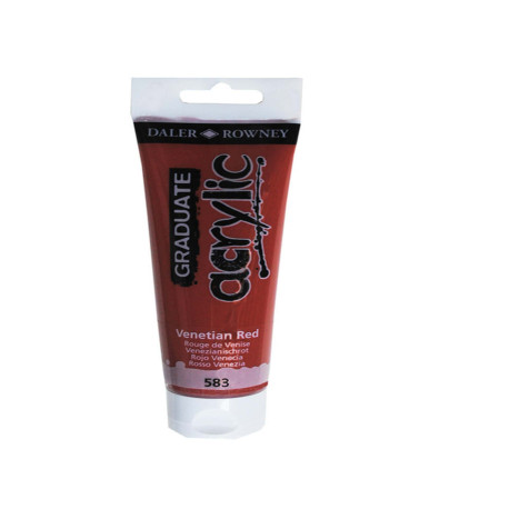 Colore acrilico fine Graduate - 120 ml - rosso Venezia - Daler Rowney