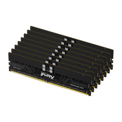 Kingston Technology FURY 128GB 7600MT/s DDR5 ECC Reg CL40 DIMM (Kit of 8) Renegade Pro Black, 128 GB, 8 x 16 GB, DDR5, 288-pin 
